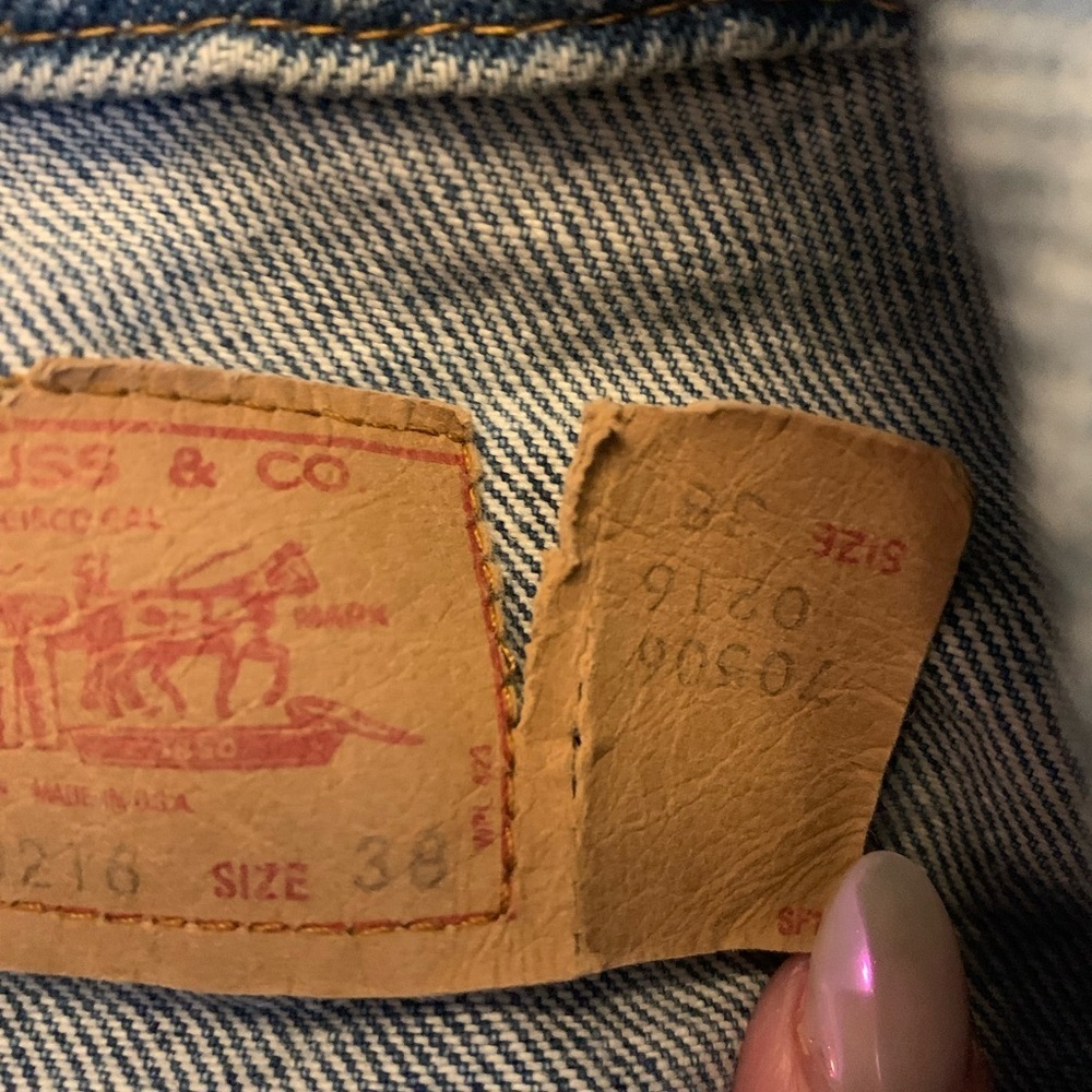 70's 80’s Levi’s Denim Trucker Jacket WPL 423 USA Sz 38 See Measurements VTG - Picture 10 of 12